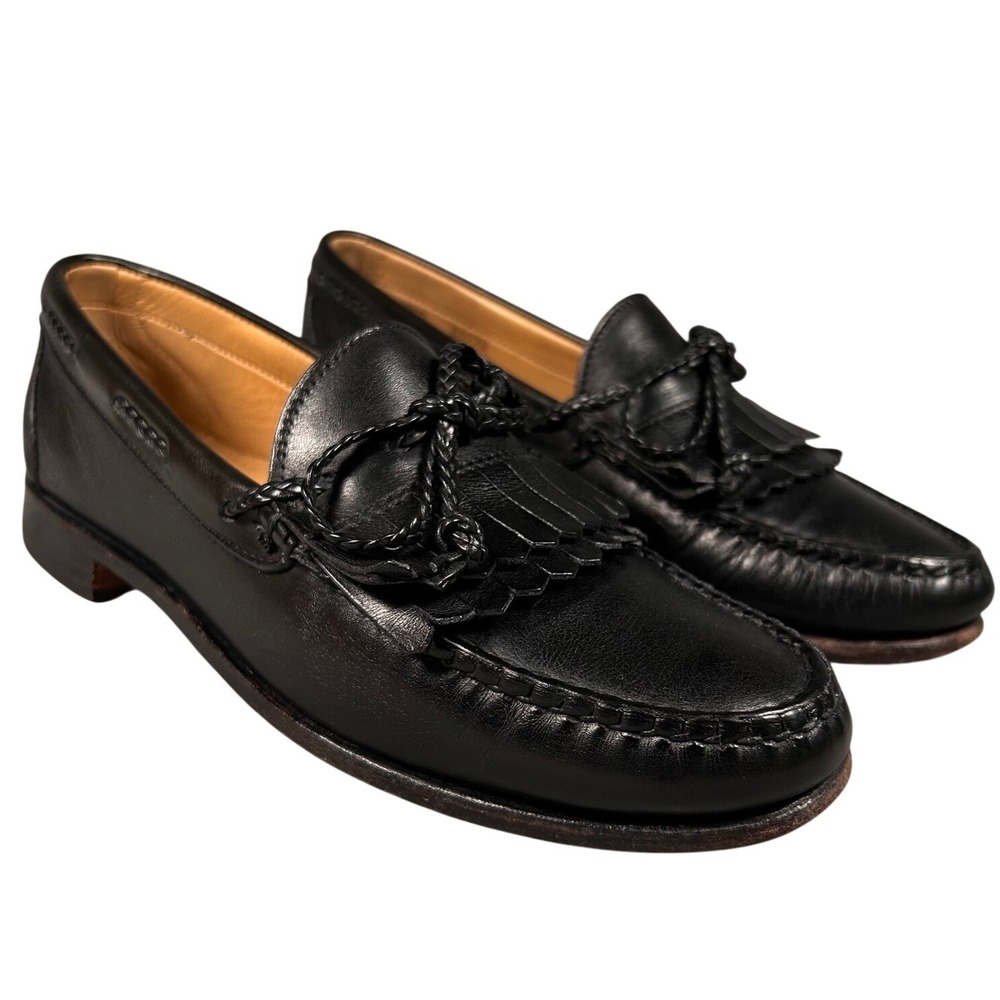 Allen Edmonds Tassel Loafers Woodstock Men's 8.5D Black Calfskin Dress Shoes USA